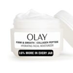 Olay Firm & Smooth Collagen Peptide Face Moisturizer, 2 oz Fragrance Free Firming Face Cream for Hydration and Skin Renewal, Recyclable Eco Jar Packaging
