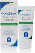 Vanicream Daily Facial Moisturizer With Ceramides and Hyaluronic Acid - Formulated Without Common Irritants for Those with Sensitive Skin, 3 fl oz (Pack of 1)