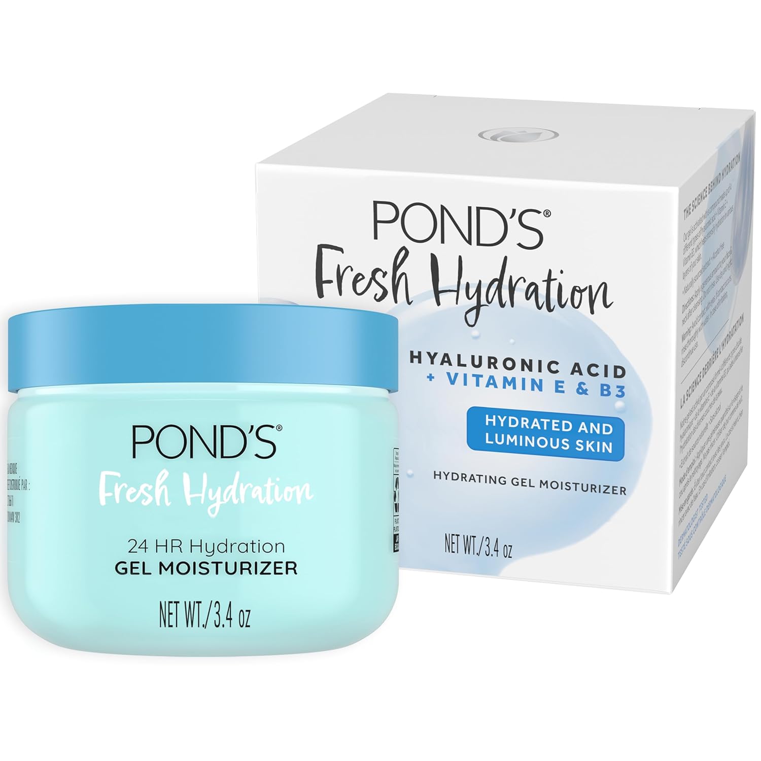 Hyaluronic Acid Gel Face Moisturizer – 24HR Hydration, 3.4 oz