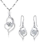 Hadskiss Silver Jewelry Set – 925 Sterling Heart Pendant