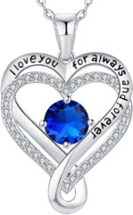 Infinity Heart Birthstone Necklace – Jewelry for Women
