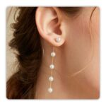 Pearl Earrings for Women 14k Gold Pearl Drop Earrings