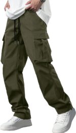 Comdecevis Men’s Cargo Jogger Pants – Stretch Workout & Hiking Sweatpants