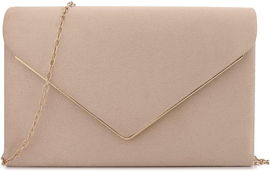 BBjinronjy Clutch Purse for Women – Elegant Faux Suede Evening Bag