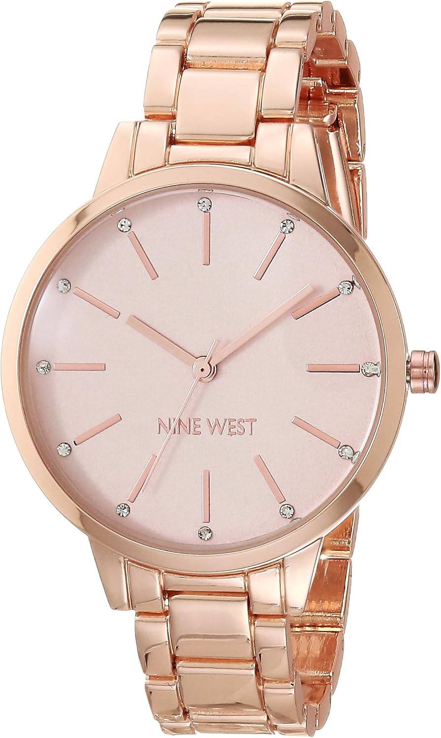 Nine West Women’s Floral Dial Bracelet Watch – Elegant & Stylish