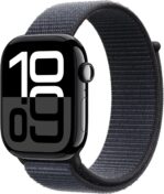 Apple Watch Series 10 [GPS 46mm case] Smartwatch with Jet Black Aluminium Case with Ink Sport