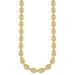 Auriga Fine Jewelry Mothers Day Mom Gift 14K Yellow Gold Polished 8.4 mm Anchor Link Chain Necklace 34″