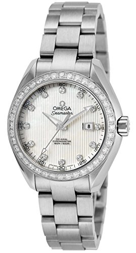 Omega Seamaster Aqua Terra Automatic White Mother of Pearl Dial Ladies Watch