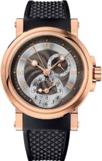 Marine Dual Time Rose Gold Watch 5857BR/Z2/5ZU