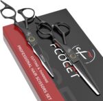 Professional Barber Hair Scissors Thinning Shears Kit – 6.8″ HIGH-END Extremely Sharp Haircut Scissors Hairdressing Texturizing Hair Cutting Shears Set 440C Stainless Steel for Salon Home Stylists