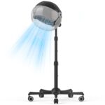 TASALON Ionic Hooded Hair Dryer – 1875W Bonnet Dryer with 3 Temperature Settings – Portable Standing Dryer for Home and Salon